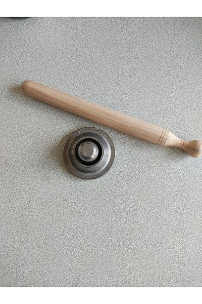 Ustası Antepte Inside Meatball Apparatus No: 10/12 (6.9 cm) + Meatball Slimming Wooden Stick