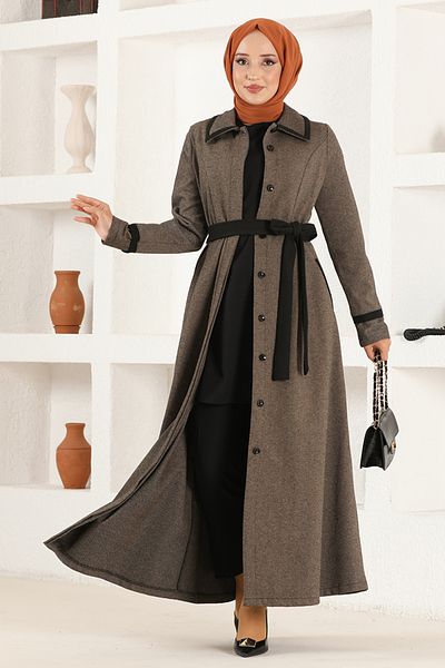 ModaMerve قبعة بأزرار Nya2647 مينك