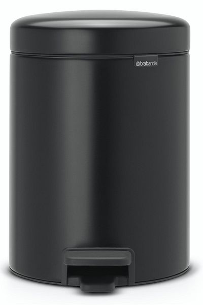 Brabantia Кошче за боклук с педал Newicon, матово черно, 2x2 л