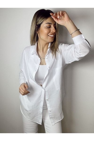 anka women Cămașă de in oversize pentru femei