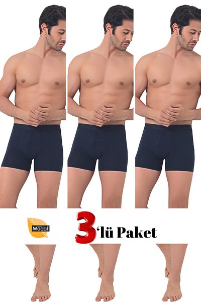 DONEX 2371 3 Pack Ανδρικά Modal Boxers