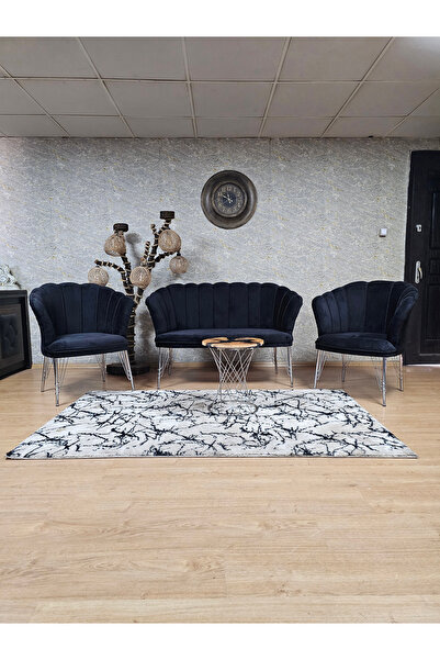 ZAFİR Krom  Kaplama  Tel Ayak Papatya Çay Seti Koltuk Takımı , Balkon, Salon,...