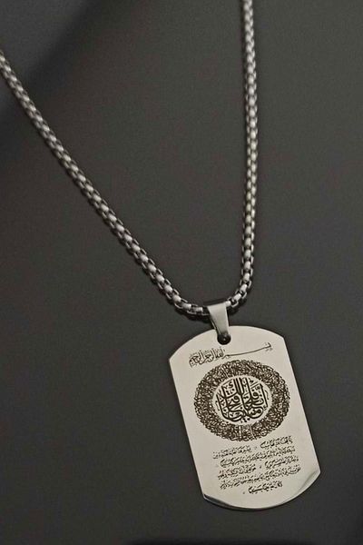 OSMANLI GÜMÜŞ سلسلة قلادة من الفولاذ للرجال من Conquest Time