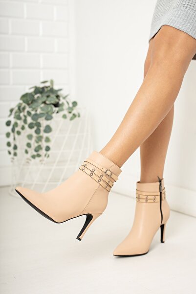 NESKA Çivi Topuk Pudra Cilt Kadın Bot