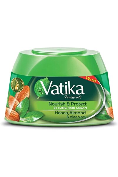 Vatika Naturals Besleyici Ve Koruyucu Styling Hair Cream | Kına, Badem Ve Aloe Vera - 140 ml