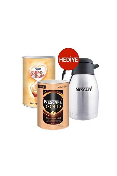 Nescafe Gold 900 Gr + Coffee Mate 2 Kg -termos Hediye