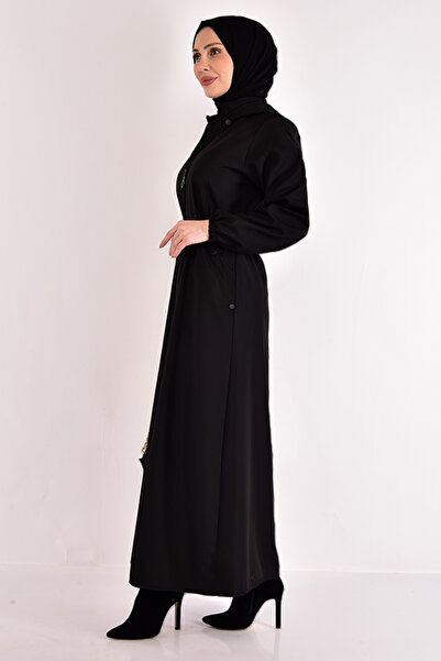 ModaMerve Black Hooded Cap - ASM2119