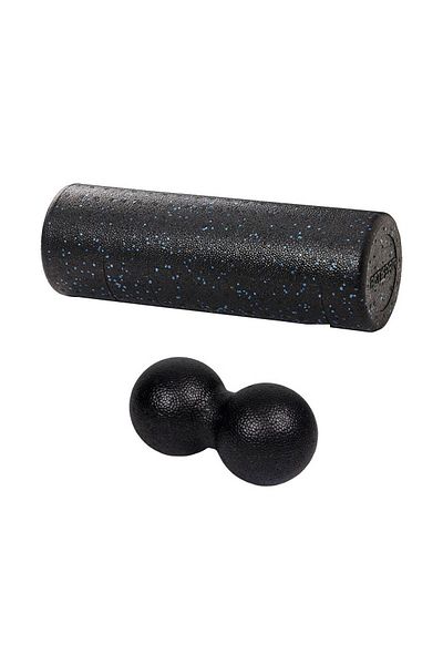 CIWAA Massage Roller Foam Roller 45 Cm Blue + Peanut Massage Ball Set