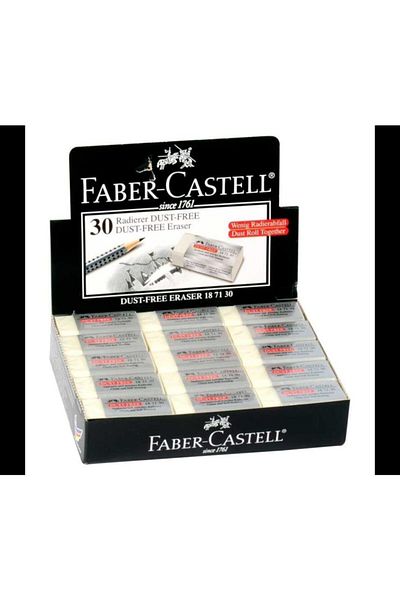 Faber Castell Dust Free Eraser No:30 Small Size 30 Pieces (1 Box)