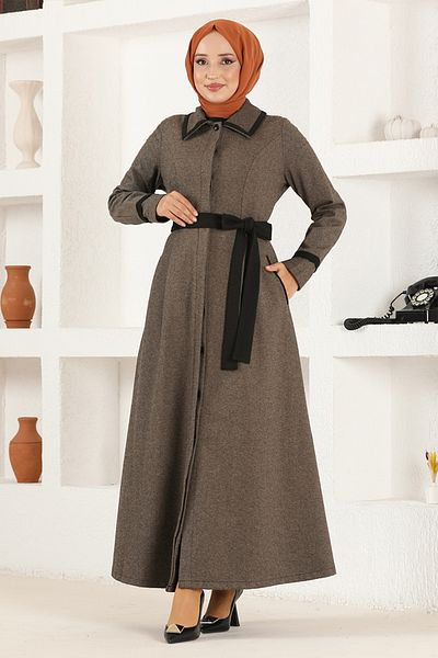 ModaMerve قبعة بأزرار Nya2647 مينك