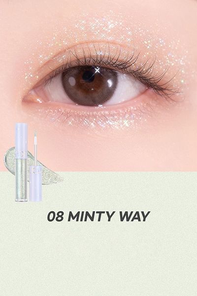 Romand Rom&Nd the Universe Liquid Glitter / Liquid Glitter Eyeshadow - 08 Minty Way (Vi̇oni̇ne)