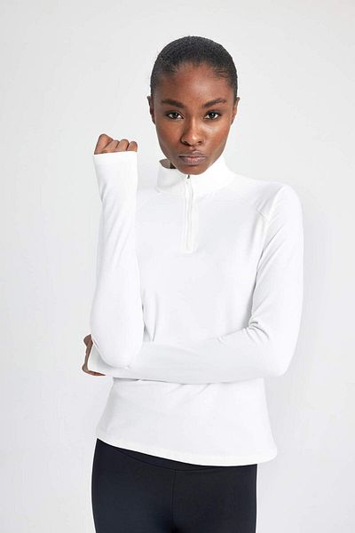 DeFacto Long Sleeve Slim Fit Sports T-Shirt - Stand Collar, Heavy Fabric B0811ax23au