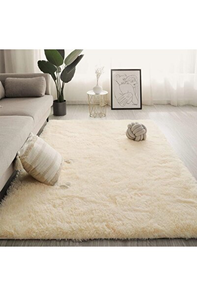 SERİA HALI Dinarsu Yumuşak Peluş Post Yıkanabilir Kaymaz Taban Tavşan Tüyü Ha...