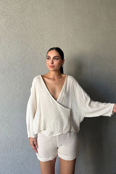 Seda Yalçın Atelier Natural Set with Muslin Shorts