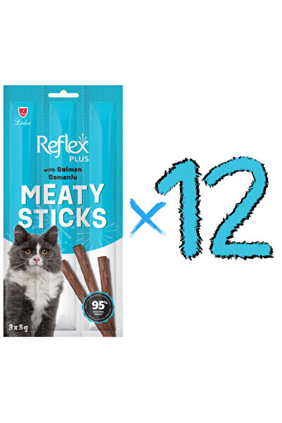 Reflex Meaty Sticks Somonlu Ödül Maması Seti 3x5gr 12li Paket
