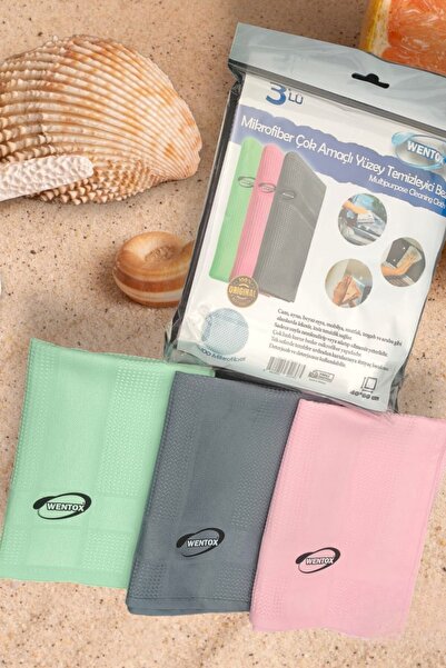 Buffer ® Non-Marking Microfiber Cleaning Cloth - Set of 3 Glass and Mirror Wiping Dusting