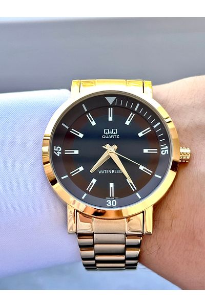 Q&Q Men's Metal Cord Wristwatch