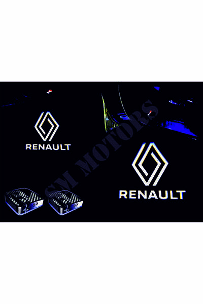 Sm Motors RENAULT Araçlar Için Pilli Yapıştırmalı Kapı Altı Led Logo
