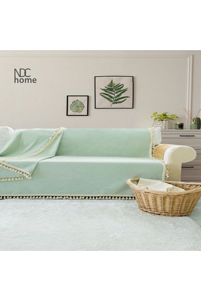 NDC HOME Κάλυμμα καναπέ από λινό Premium - Pompom, 170x220