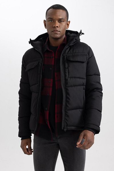 DeFacto Bunda Slim Fit Puffer s kapucí - A2548ax23wn