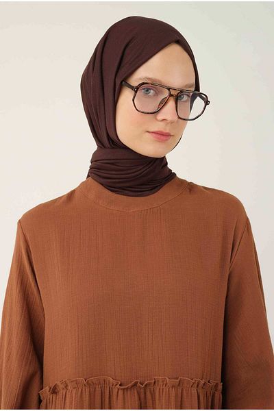 HEQA Bitter Brown Combed Shawl