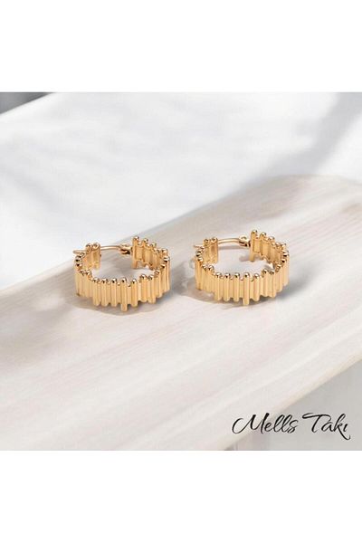 MELLS TAKI Gold Ring 316L - Stainless Steel and Stick Detail