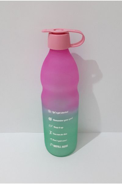 renkli çiçekler 1000 ml Glass Water Bottle - Water Bottle