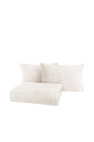 Yataş Dazel Double Bedspread Set - 240X225 cm Ecru