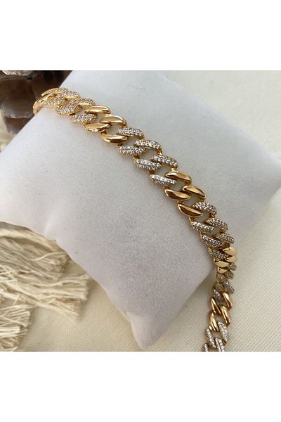 Kyver Gourmet Bracelet Stone Thick Chain Steel Tarnish-Free Xuping Vip Series 19cm
