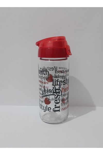 renkli çiçekler Glass Water Bottle 500ml Water Bottle Flask