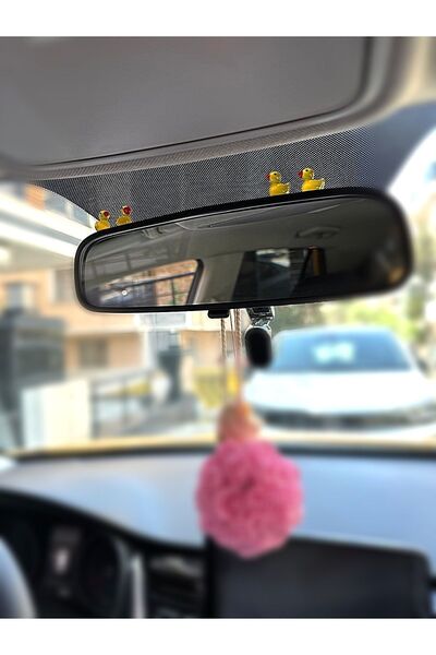 Generic Brand Rearview Mirror Planter Mirror Ornament Glow-in-the-Dark Mini Duck (Set of 4)