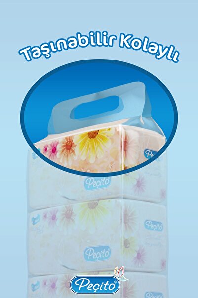 Peçito Premium Çift Katlı Pratik Mendil – Toplam 1375 Adet, 5 Paket (275 MENDİL/PAKET)