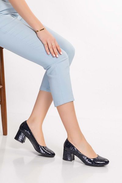 Gondol Genuine Leather Women's Heeled Shoes - Round Toe vdt.210