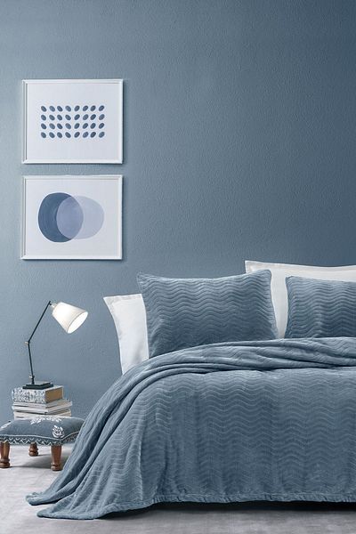 Yataş Dazel Indigo Double Bedspread Set - 240X225 cm Blanket
