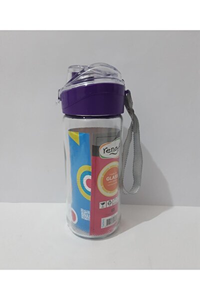 renkli çiçekler 500ml Cam Su Matarası Su Şişesi Suluk