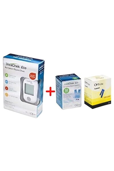 Genel Markalar Seker Ölcüm Cihazı + 1 Kutu Strip(50 Adet) +1 Kutu Parmak Delm...