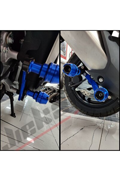 JİEKAİ *MAVİ* Egzoz Koruma Takozu CNC Model Tüm Scooter Modellerine Uyumlu RM-04