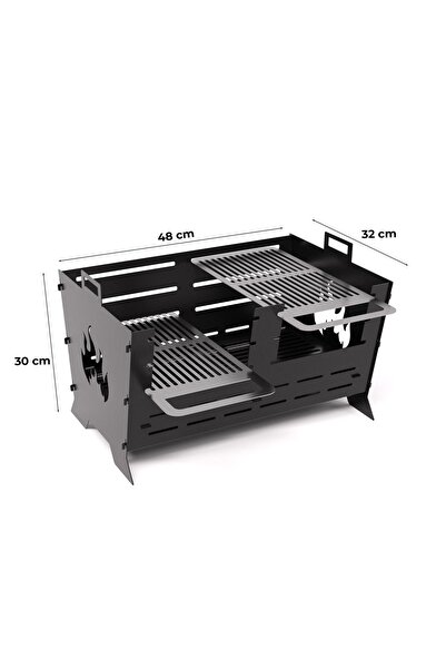 WiseDec WiseGrill Portatif Taşınabilir Metal Mangal WG6 Çantalı