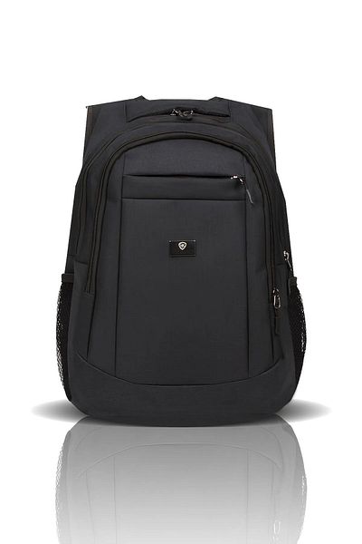 Av A Dos UniSex Black CanvaS Fabric - Water ReSiStant Daily Travel Backpack with AdjuStable Shoulder Strap
