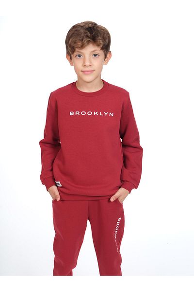 Kamex Claret Red Children's Thread Printed Brooklyn