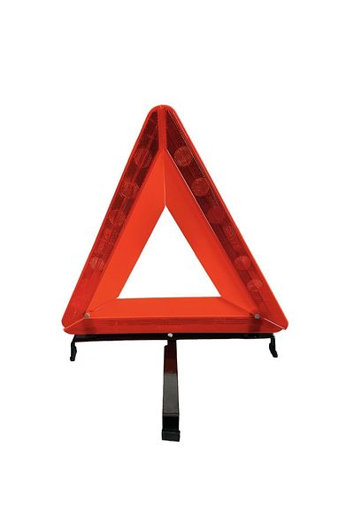 gcstore Iron Footed E Approved Phosphorescent Triangle Traffic Reflector Compliant with European Standards Boxed