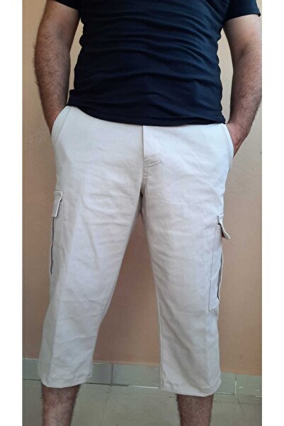 Tekstilfuarı Erkek Keten Kargo Kapri