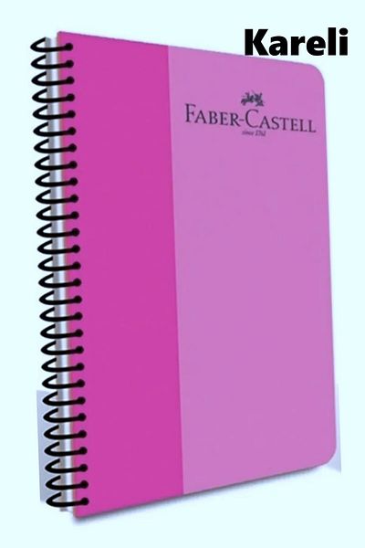Faber Castell A4 160 Bicolor Leaf Checkered Spiral Plastic Cover Wire Notebook