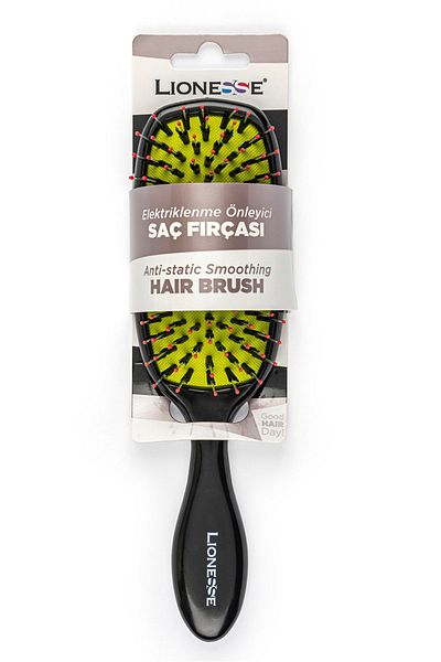 Lionesse Anti-Frizz Hair Brush 8910 – Anti-Static Effect, Soft Comb