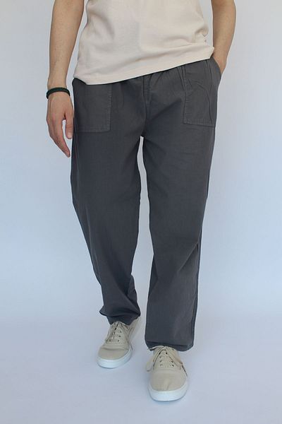 nobility jean Unisex Summer Linen Trousers with Elastic Waist Comfortable Fit Cotton Cool Keeping Drawstring Linen Trousers
