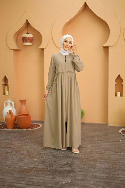 PİNK FLY Креп плат Rabia - набран голям размер хиджаб Ferace