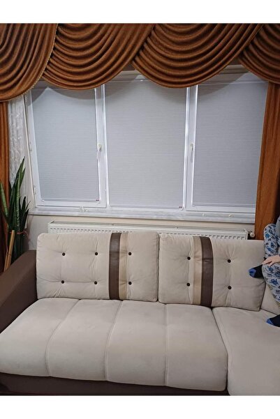 PLISED HOME %100 KARARTMA BEYAZ HONEYCOMB CAM BALKON PLİSE PERDE (isteğe bağl...