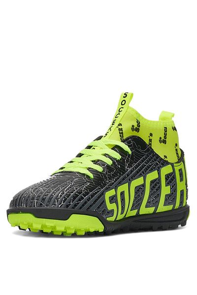 İmerShoes Erkek Çocuk Halı Saha Çoraplı Çivisiz Beyaz Sarı Futbol Spor Ayakkabısı F35hs