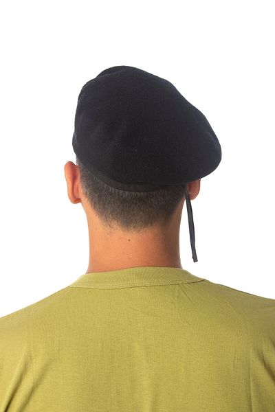 Burak Askeri Malzeme Black Colored Urbam Seta Cashmere Military Airsoft Side Beret