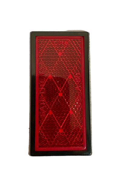 gcstore Red Bonding Rectangular Black Framed Plastic Reflector Cat Eye Caravan/Pickup Truck/Trailer